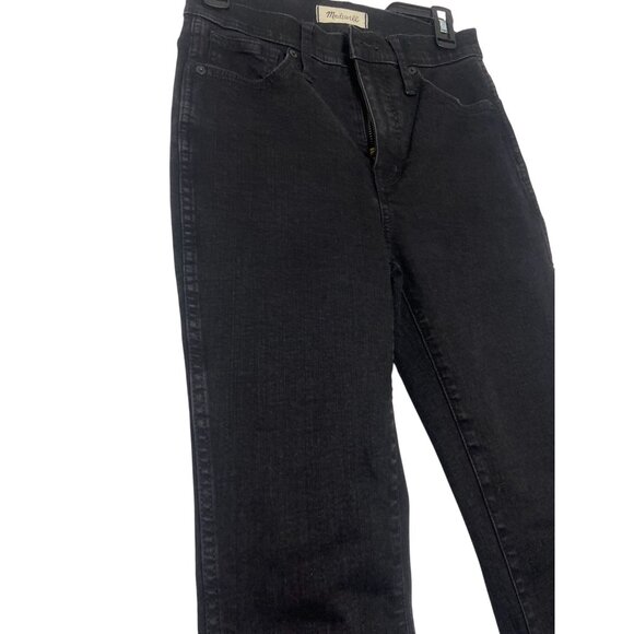 Madewell Womens 10" High-Rise Skinny Jeans Size 26 Black Denim - Picture 8 of 14